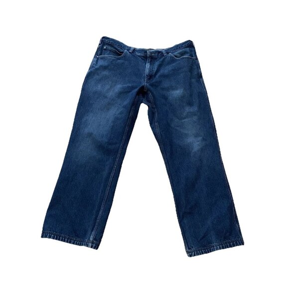 Duluth Trading Jeans Blue Medium Wash Heavyweight 100% Cotton Mens Size 42x31 - Picture 1 of 6